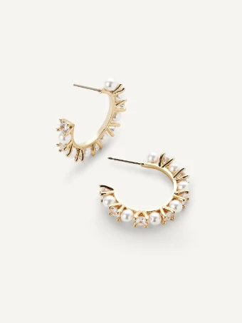 Olive & Piper Prive Hoops #0 default Gold thumbnail