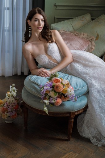 Locket Charlotte Style #14130 #3 Ivory/Blush thumbnail