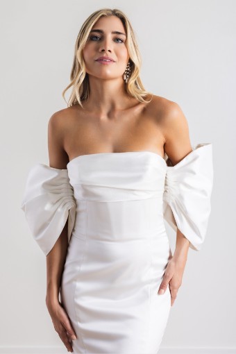 Locket Mercedes with Sleeves Style #14217 $7 Off-White thumbnail