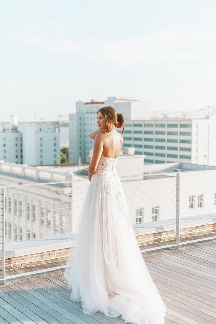 Stella York 7413 #0 default (IV-BC) Ivory Lace and Tulle over Biscotti Gown picture