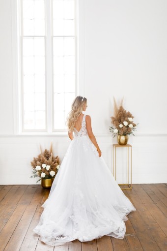 Stella York 7194 #1 Ivory Lace and Tulle over Almond Gown thumbnail