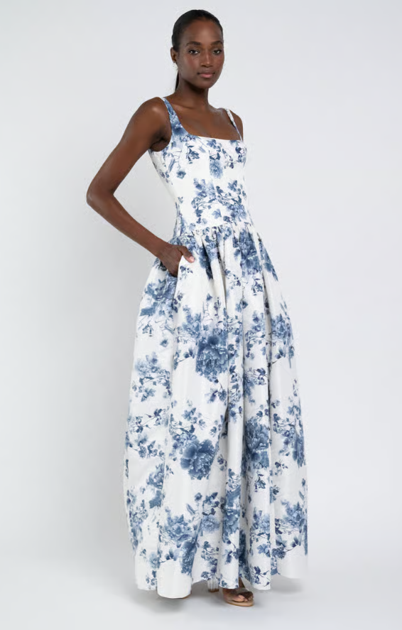 Jenny Yoo Shelby Print - 126210 - Jenny Yoo Bridesmaid #1 peony garden blue multi picture