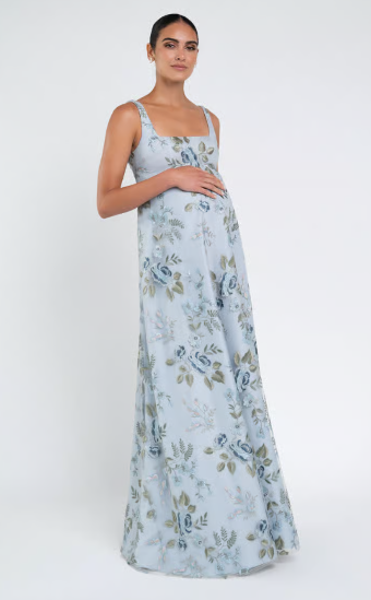 Jenny Yoo Lilly MATERNITY Enchanted Floral Embroidery - 126610 - Jenny Yoo Bridesmaids $0 default Enchanted Floral Whisper Blue thumbnail