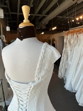 Always Elegant Bridal CS6 Floral and Lace Cap Sleeves $1 default Ivory thumbnail