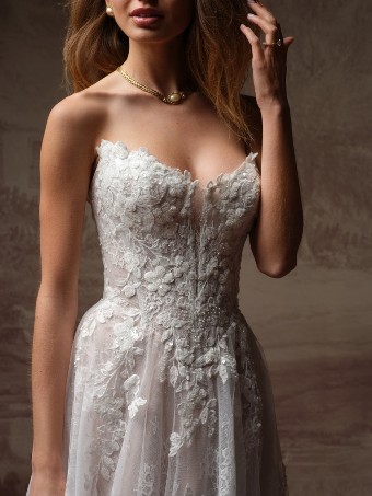 Maggie Sottero F6MB135A01 $1 All Ivory (gown with Ivory Illusion) thumbnail