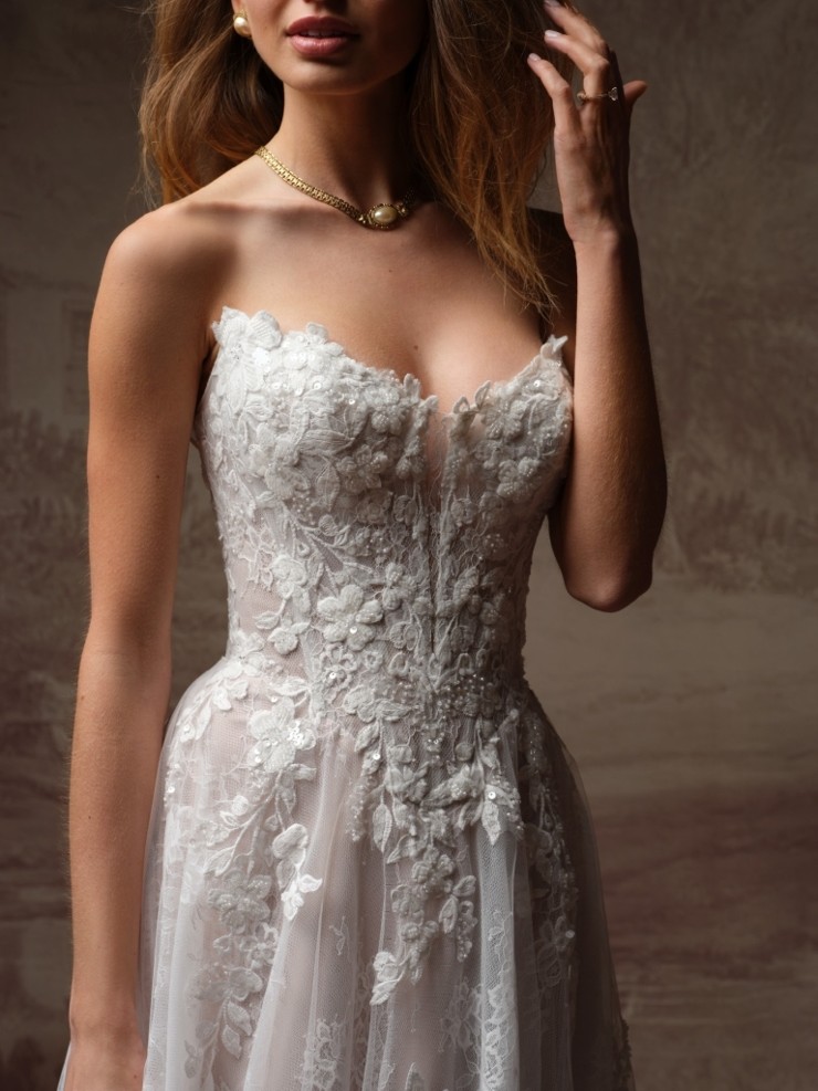 Maggie Sottero F6MB135A01 #1 All Ivory (gown with Ivory Illusion) picture