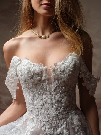 Maggie Sottero F6MB135A01 $2 All Ivory (gown with Ivory Illusion) thumbnail
