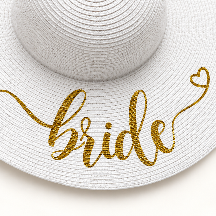 Faire Floppy Hat Bride #1 default White/Gold picture