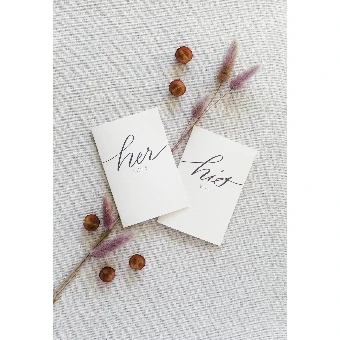 Faire His Vows / Her Vows Cards Set  Cream White $0 default thumbnail