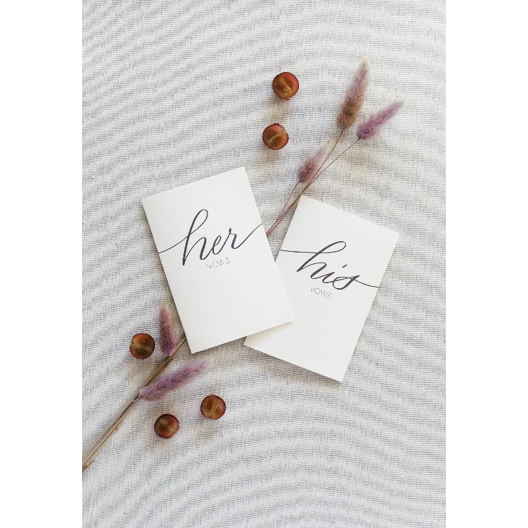 Faire His Vows / Her Vows Cards Set  Cream White #0 default picture