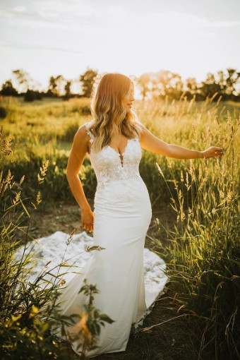 Stella York 7457 #0 default (IV-PL) Ivory Gown w Porcelain Tulle Plunge thumbnail