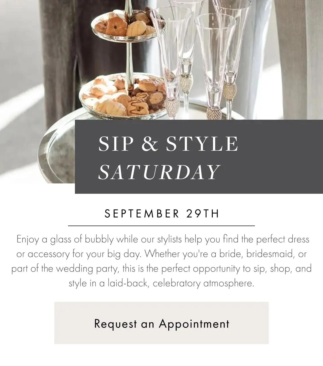 Sip & Style Saturday at Always Elegant Bridal, Yuba