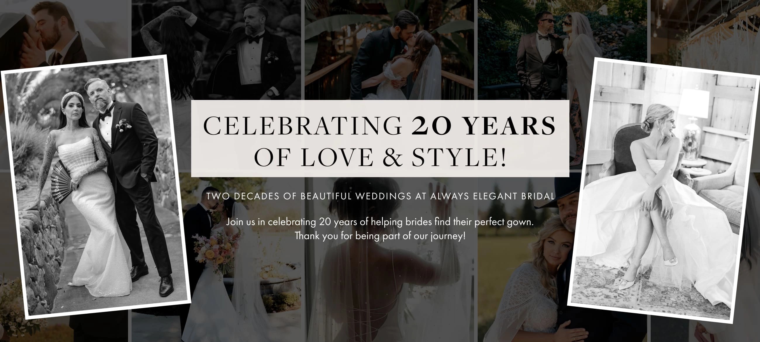 Celebrating 20 years of love & style - desktop image