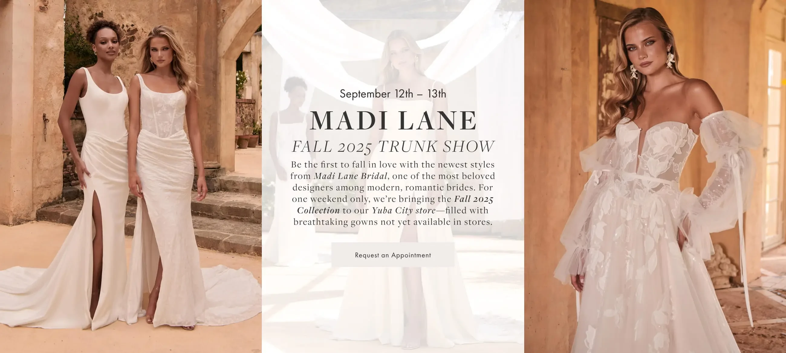 Madi Lane trunk show at Always Elegant Bridal, Yuba City
