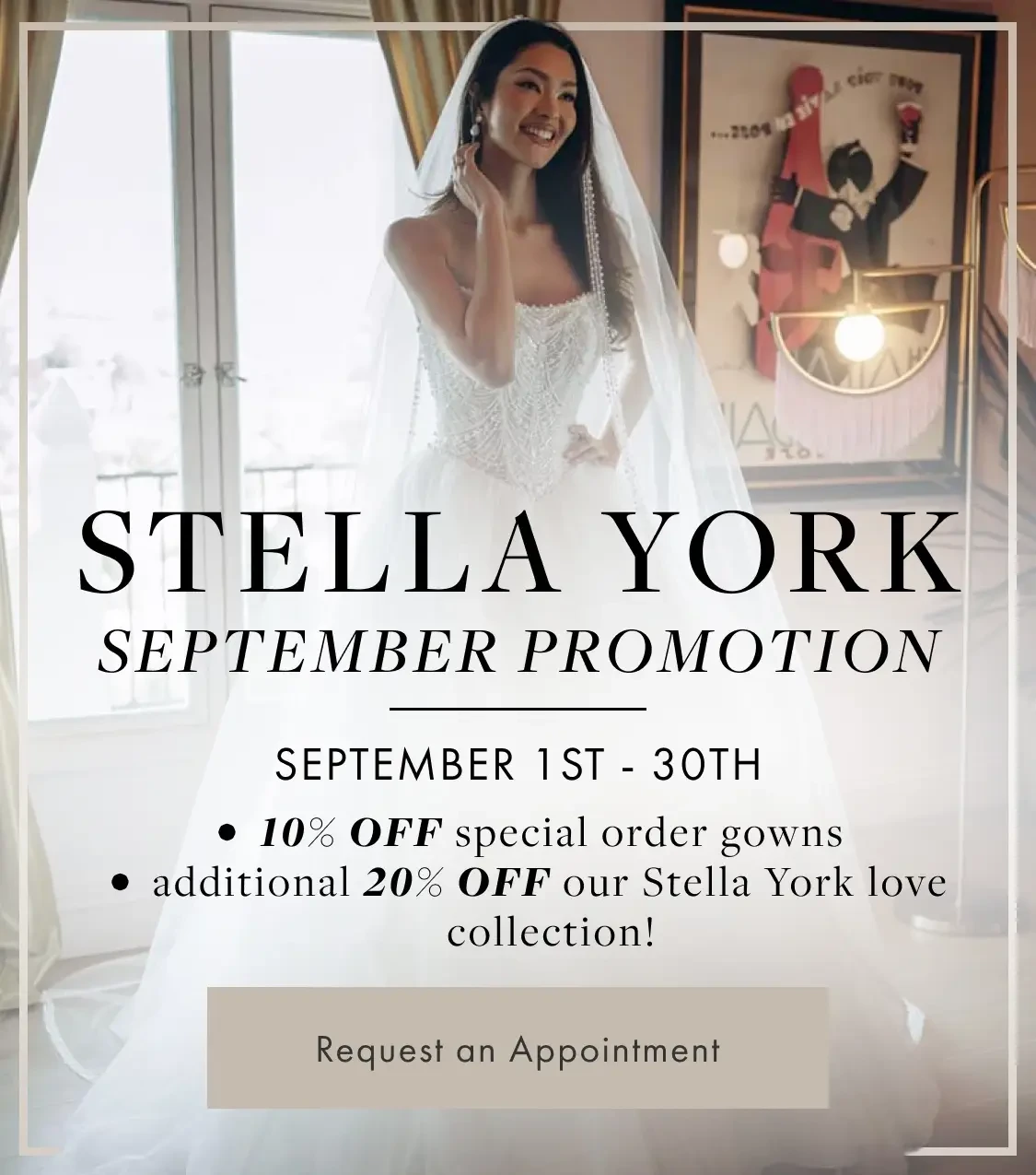 Stella York promotion at Always Elegant Bridal, Yuba City